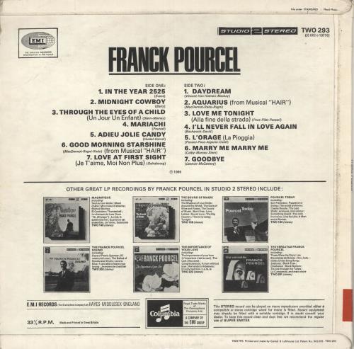Franck Pourcel Franck Pourcel UK vinyl LP album (LP record) (735024)